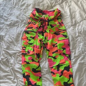 Vibrant Camouflage Cargo Pants